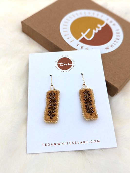 Brown Mouse Track Earrings