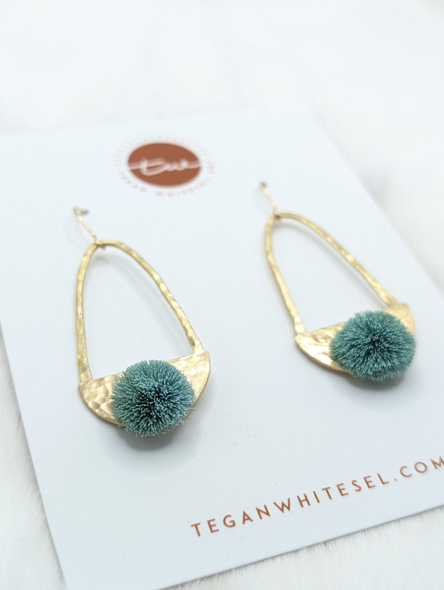 Caribou Tufted Brass Dangles
