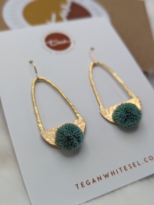 Caribou Tufted Brass Dangles