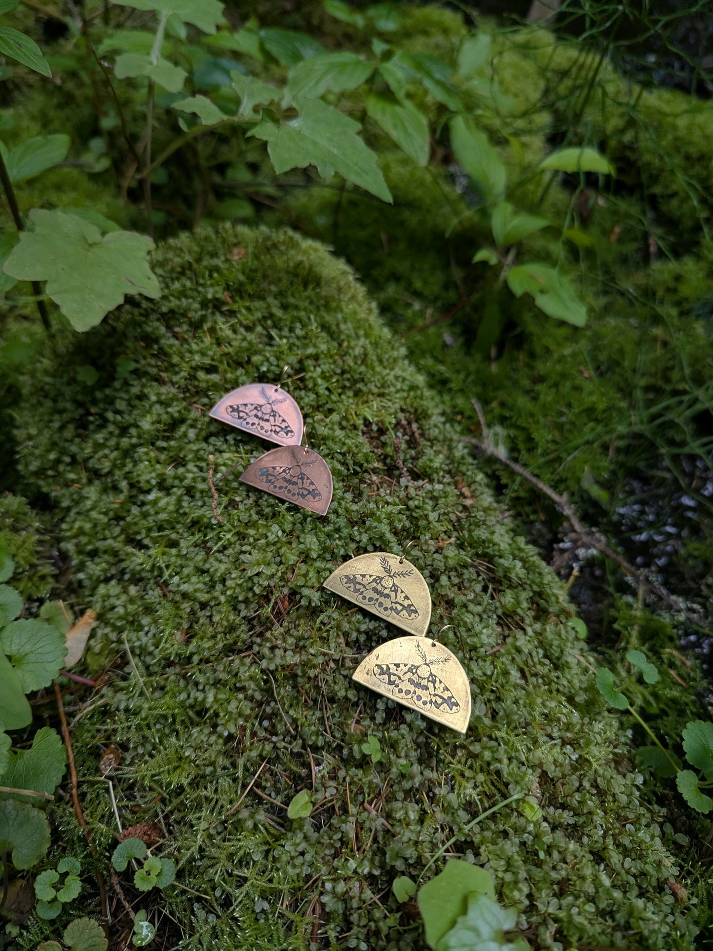 Night Creature Earrings: Tiger Moth