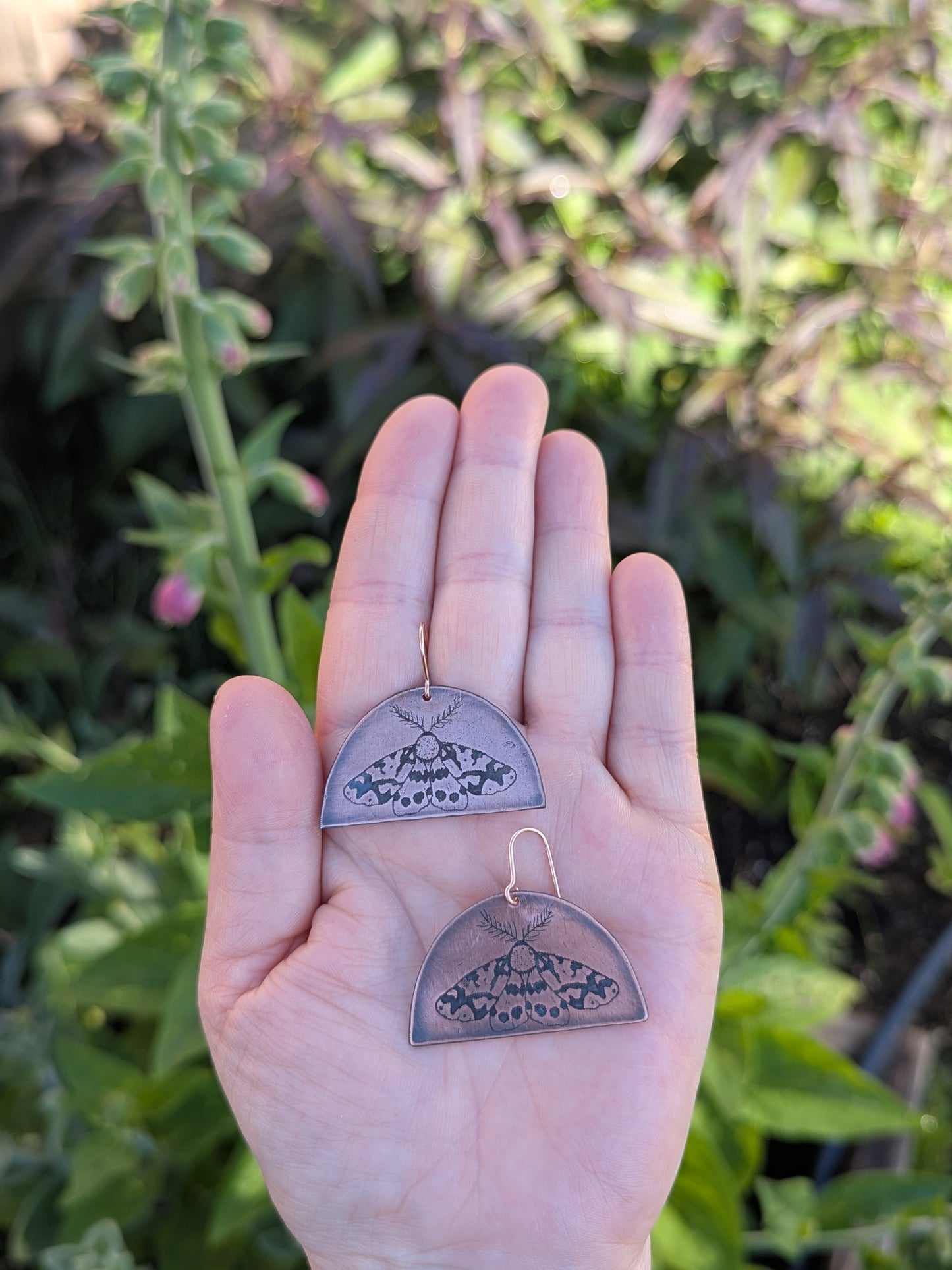 Night Creature Earrings: Tiger Moth