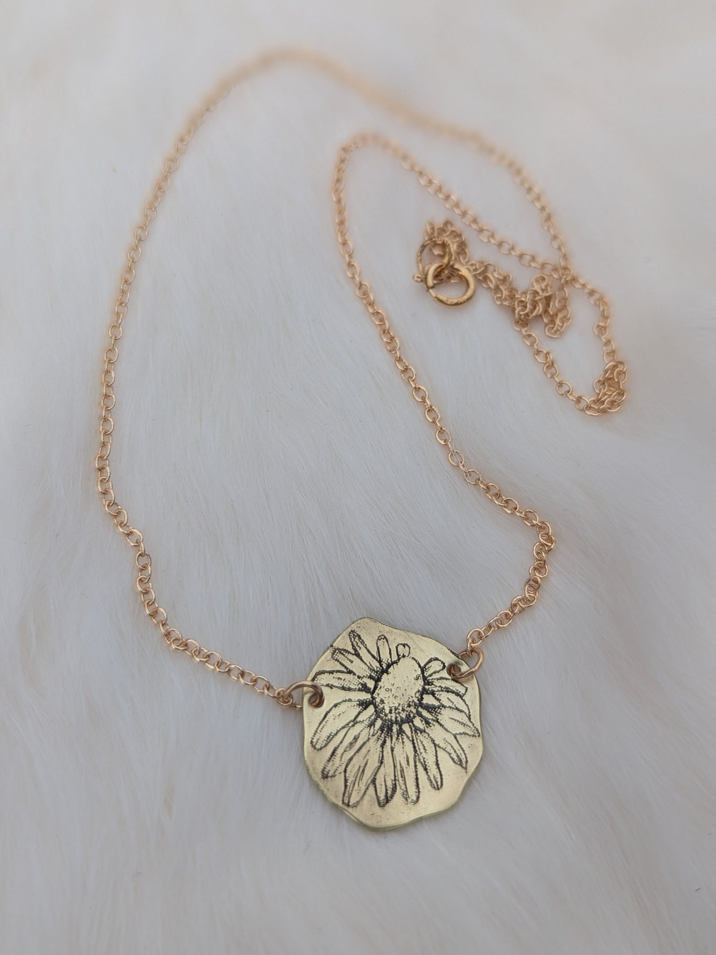 Etched Botanical Necklace