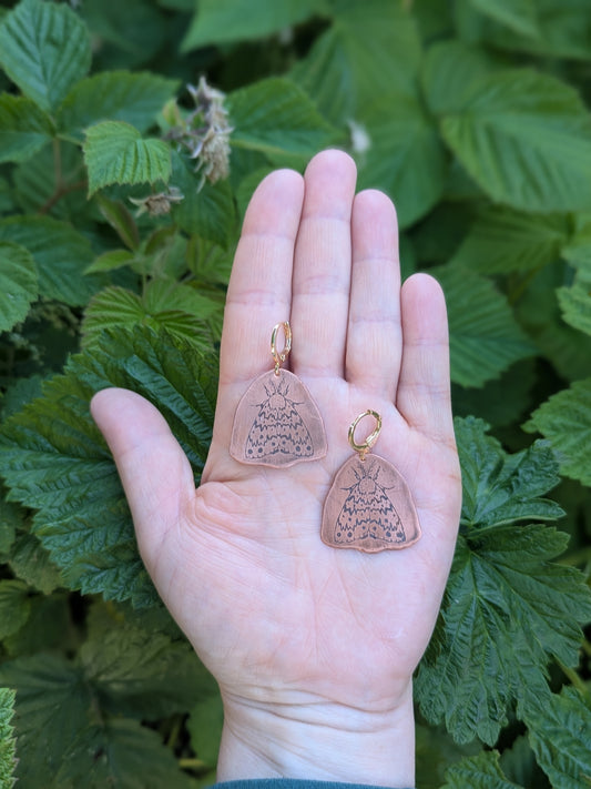 Night Creature Earrings: Sponge Moth