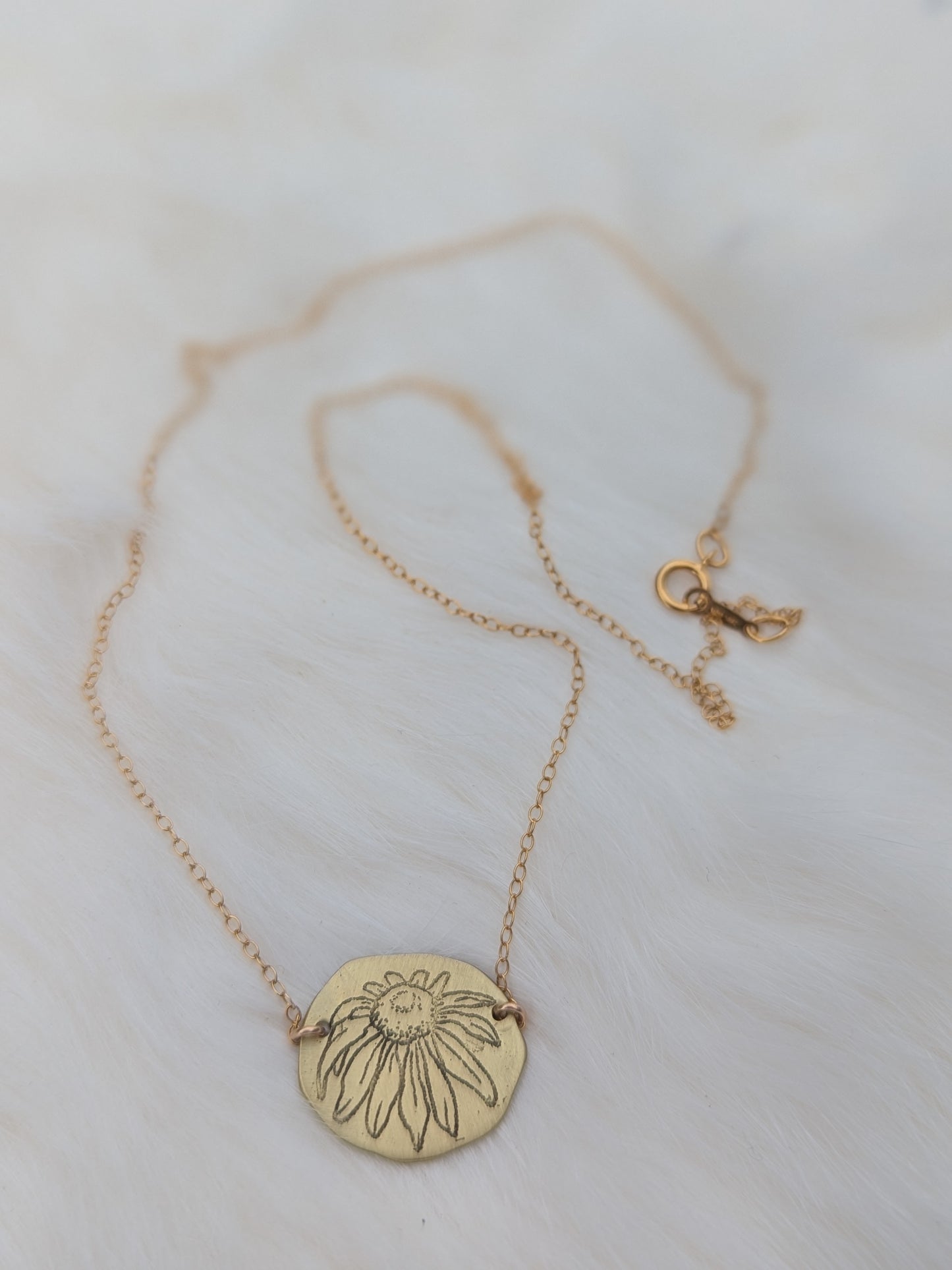 Etched Botanical Necklace