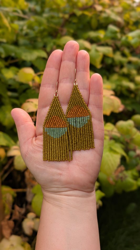 Smokey Sunset Fringe Earrings