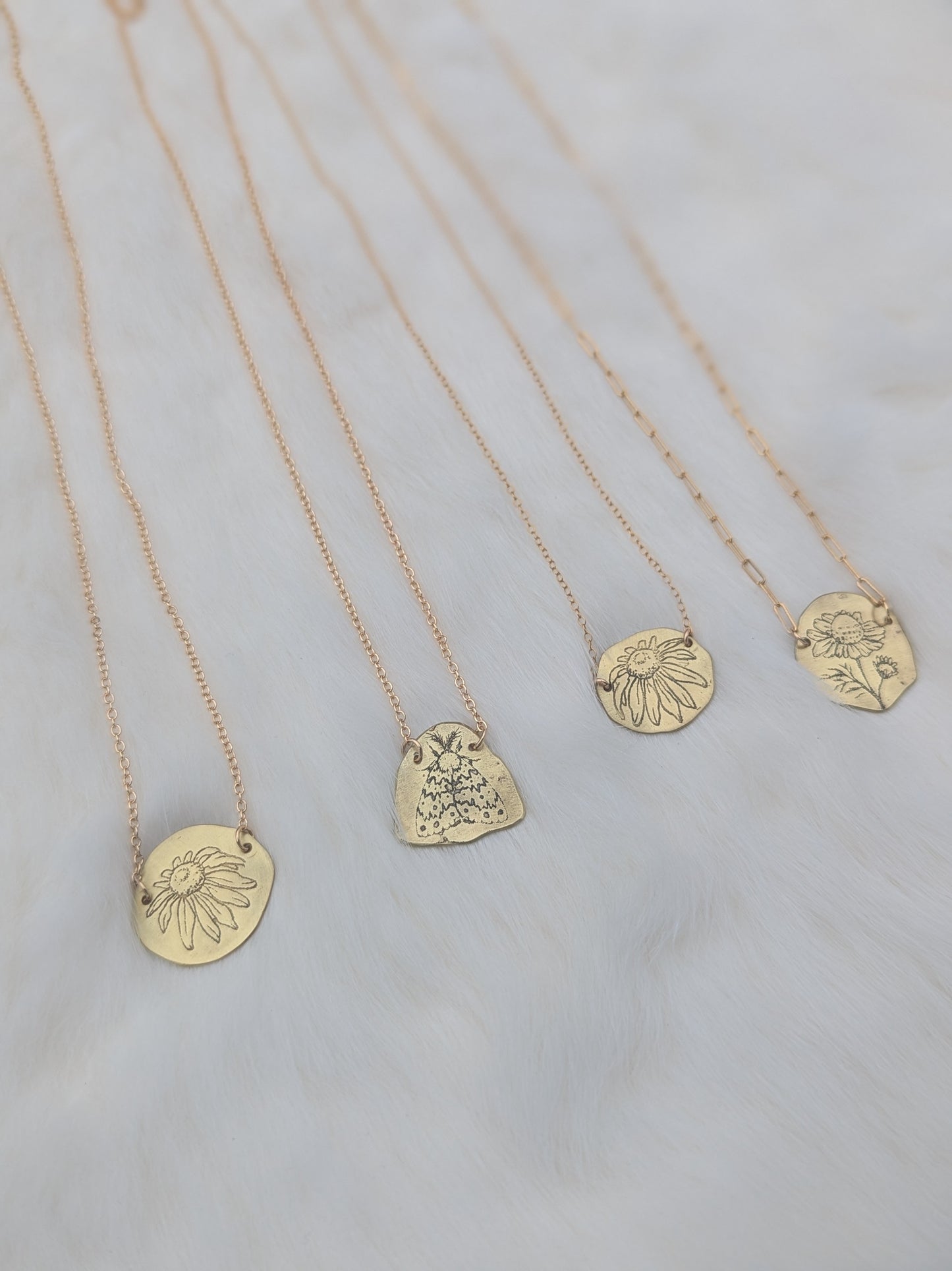Etched Botanical Necklace